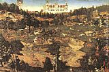 Castle Canvas Paintings - Hunt in Honour of Charles V at the Castle of Torgau
